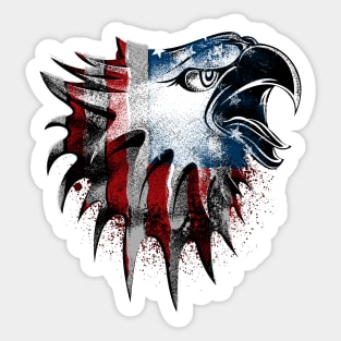 American Bald Eagle Patriotic USA Flag Sticker